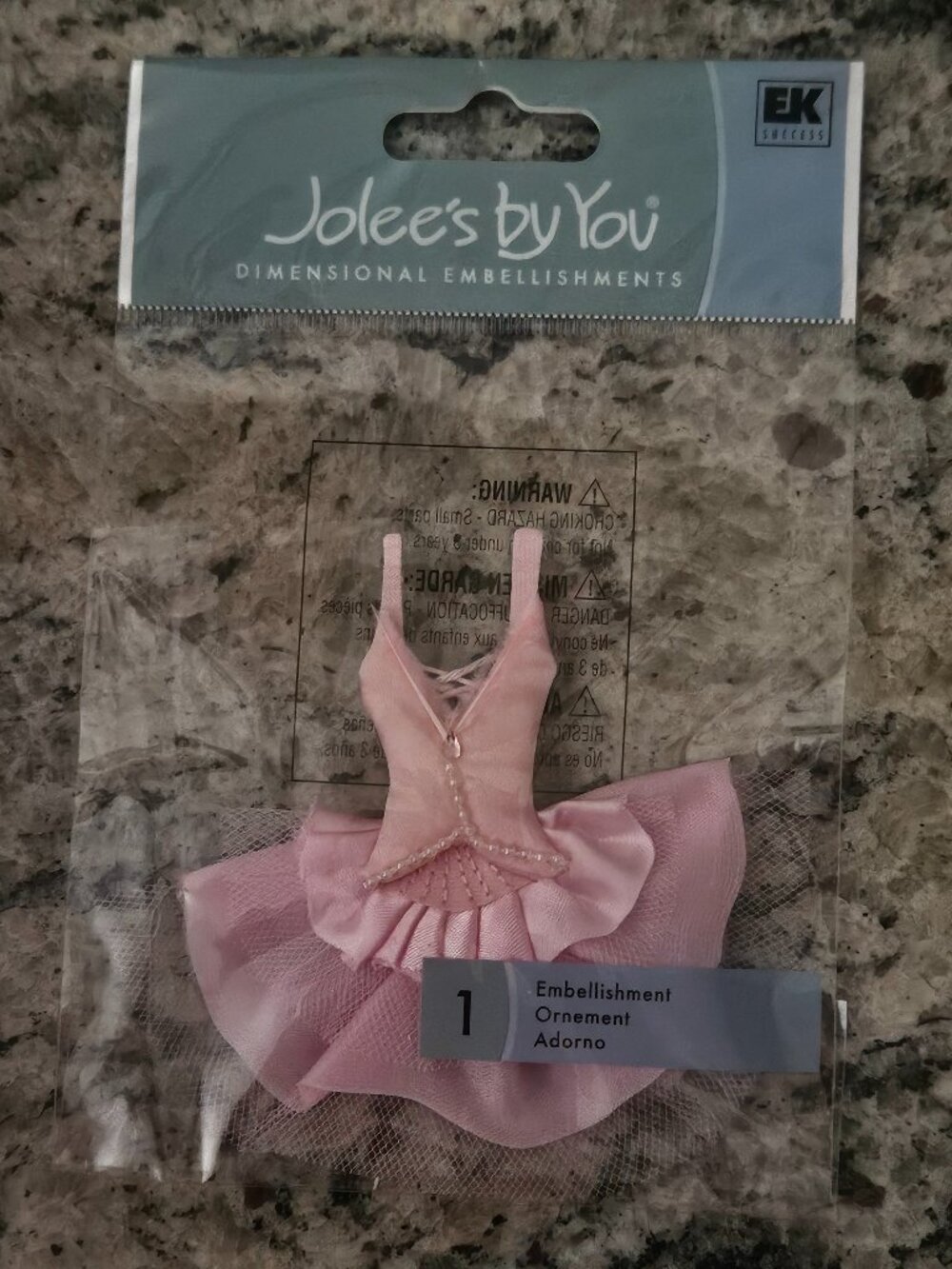 RARE JOLEE'S BY YOU DIMENSIONAL BALLERINA BALLET PINK TUTU SCRAPBOOKING STICKERS